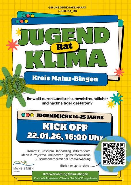 Sharepic: "Kick Off Neuaufstellung des Jugend·Klima·Rates 2026"