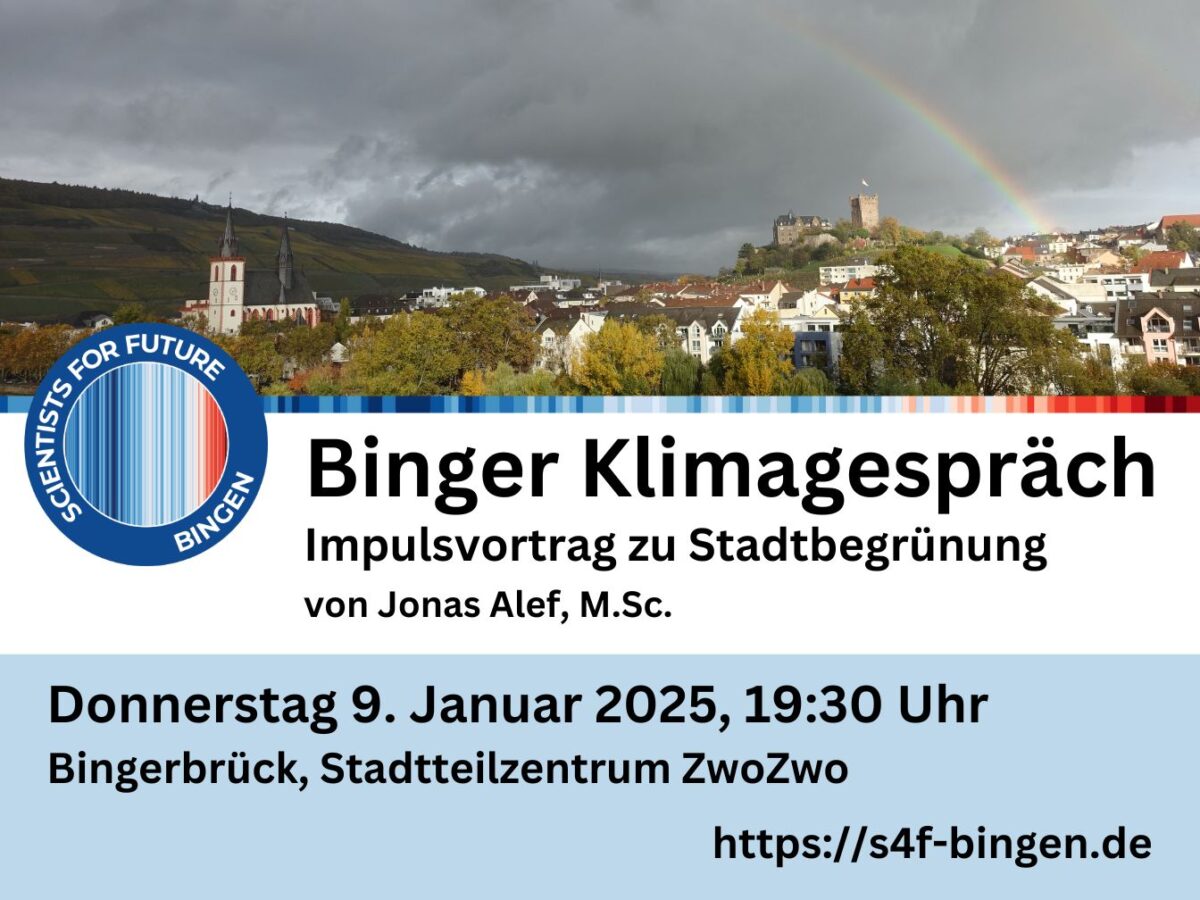 Binger Klimagespräch „Stadtbegrünung und Klimafolgenanpassung“ 9. Januar 2025