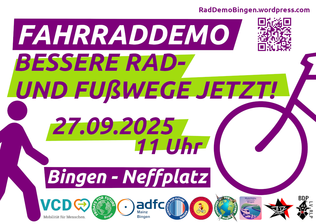Plakat für die Fahrraddemo